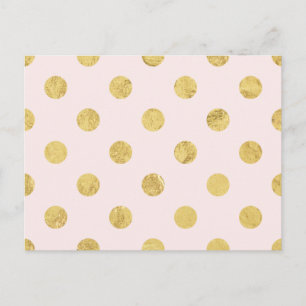 Elegantt guld omkullkastar Polka pricker mönster - Vykort