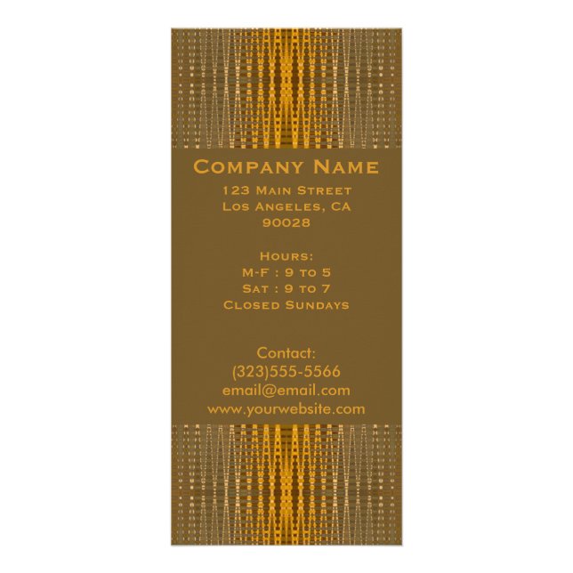 elegantt guld reklamkort (Framsidan)