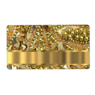 Elegantt guld som bling fraktsedel
