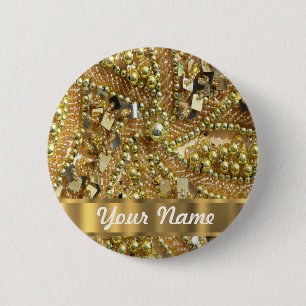Elegantt guld som bling knapp