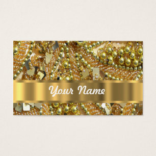 Elegantt guld som bling visitkort
