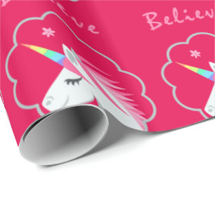elegantt gulligt tror i unicornsemoji presentpapper