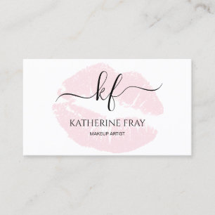 Elegantt handskrivet skrivar calligraphyrosaläppa visitkort