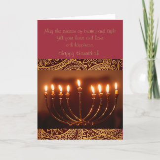 elegantt Hanukkah hälsningkort Helgkort