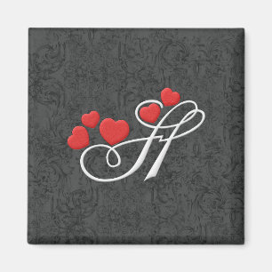 Elegantt hjärtabrevH Magnet