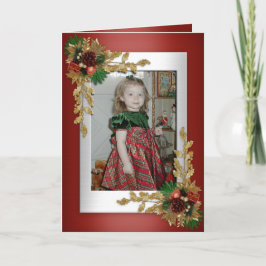Elegantt kort för jul med fotoet