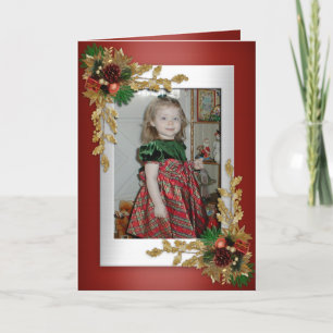 Elegantt kort för jul med fotoet