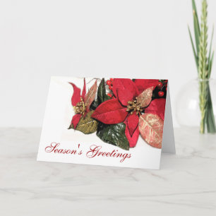 Elegantt kort för julstjärnasäsonhälsningarhelgdag