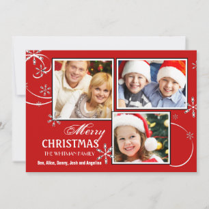 Elegantt kort för kristallhelgdagfoto