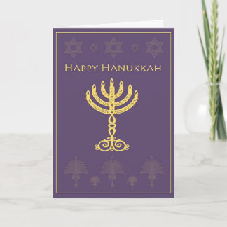 Elegantt lyckligt hanukkah kort