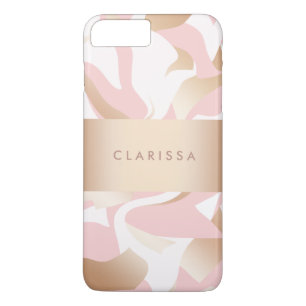 Elegantt modernt guld- rosa vitabstraktmönster