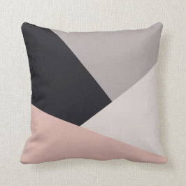 Elegantt modernt stilfullt geometriskt färgkvarter kudde