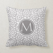 Elegantt Monogrammed solrosmönster
