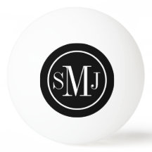 Elegantt Monogrammed svartvitt