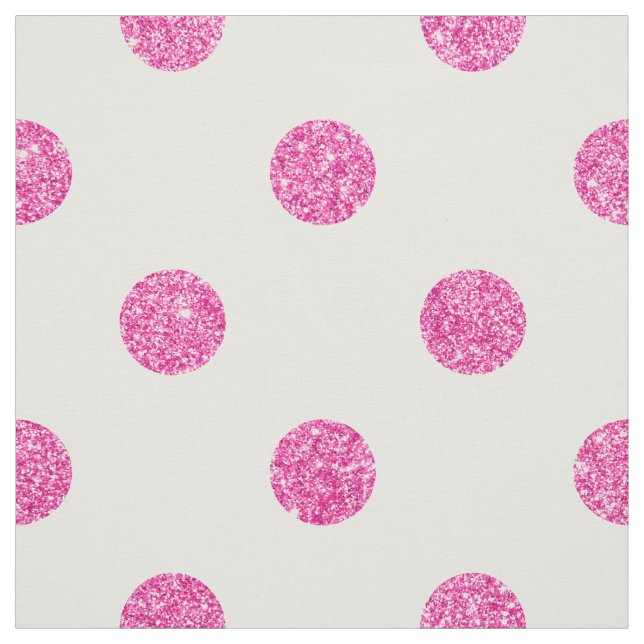 Elegantt mönster för shock rosaglitterpolka dots tyg (Provkarta)