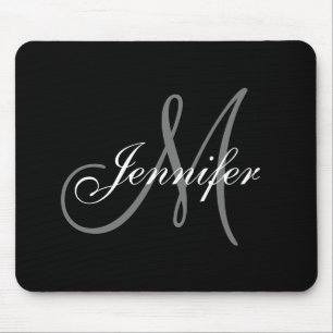 Elegantt namn för Monogram för grå färg för Musmatta