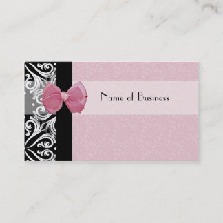 Elegantt Parisian damastast rosa band Visitkort
