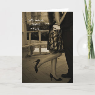 Elegantt pars kort för rymning för att gifta