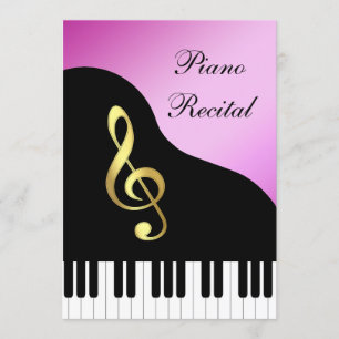 Elegantt piano inbjudningar