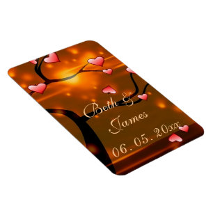 Elegantt romantiskt bröllop magnet