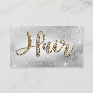 Elegantt silver/guld- Glam Tidsbeställning Kort