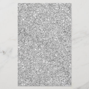 Elegantt silverglitter brevpapper