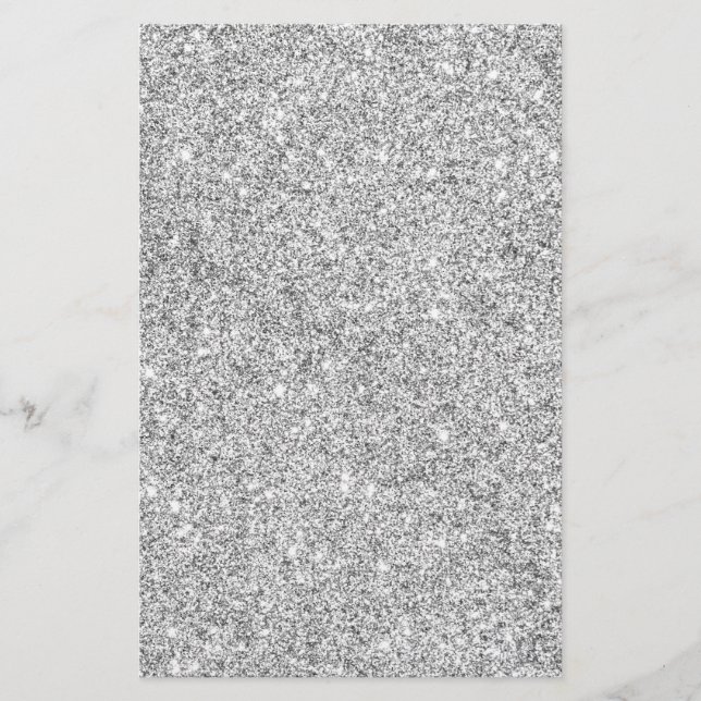 Elegantt silverglitter brevpapper (Framsida)