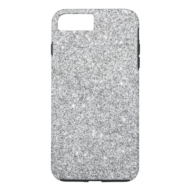 Elegantt silverglitter Case-Mate iPhone skal (Baksida)