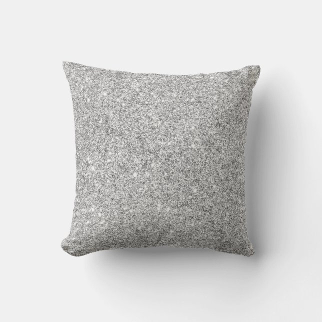 Elegantt silverglitter kudde (Framsida)