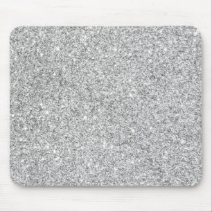 Elegantt silverglitter musmatta