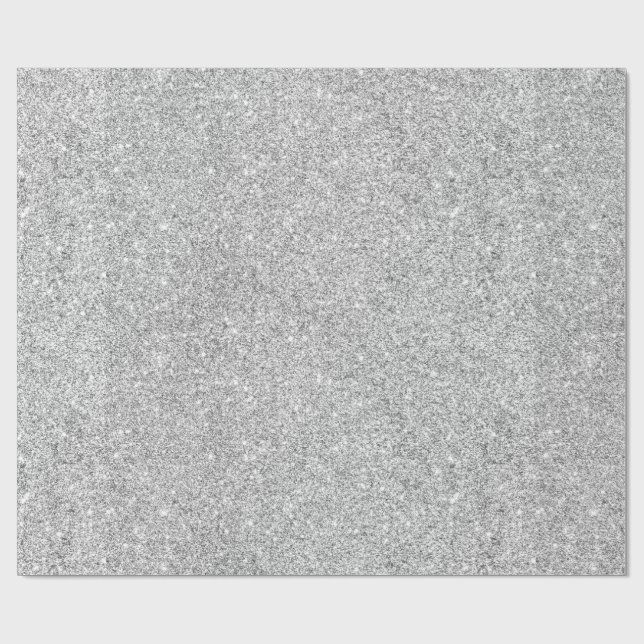 Elegantt silverglitter presentpapper (Platt)
