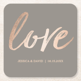 Elegantt skrivar fauxen omkullkastar rosa guld- underlägg papper kvadrat