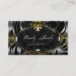 Elegantt smyckenmodeFleur de lis Guld silver Visitkort