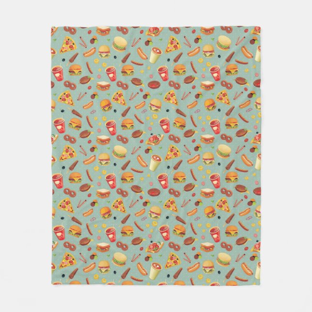 Elegantt snabbmatmönster fleecefilt (Framsidan)