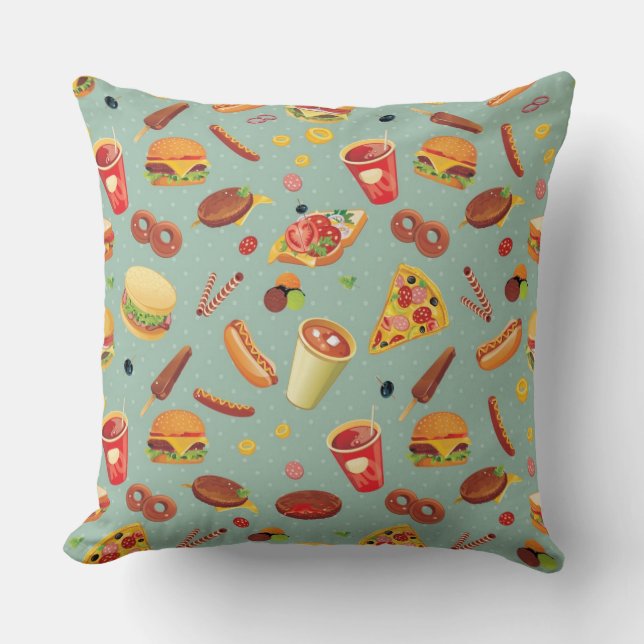 Elegantt snabbmatmönster kudde (Framsida)