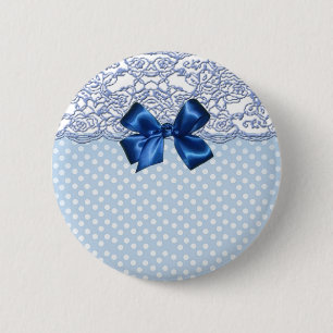Elegantt snöre och gullig polka dots knapp