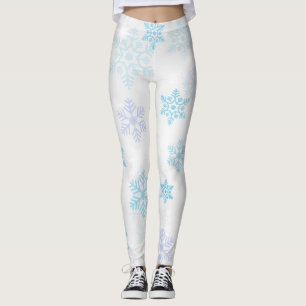 Elegantt Snowflakemönster Leggings