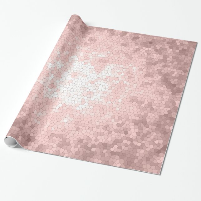 elegantt sofistikerat flickaktigt rosa guld- presentpapper (Utrullad)