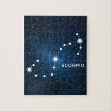 ELEGANTT STARRY BLÅTTVATTENFÄRGUNIVERSUM - SCORPIO