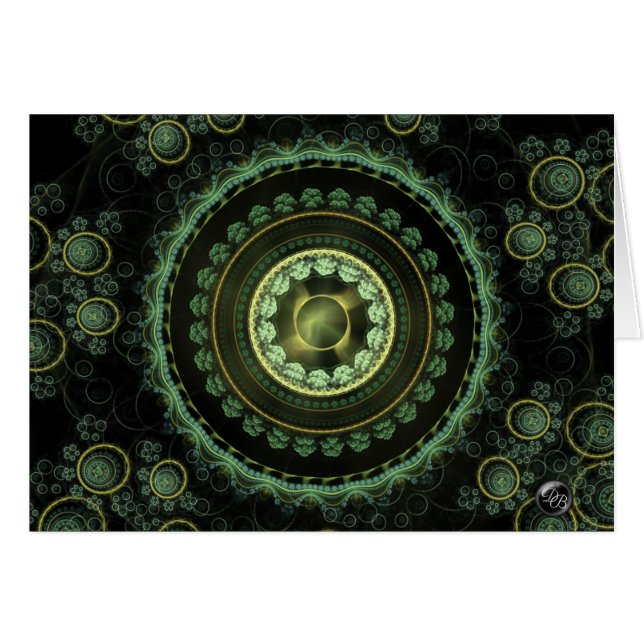 Elegantt unikt kort för konsttackhälsning (Framsidan Horizontal)