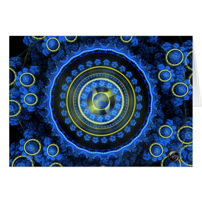 Elegantt unikt kort för konsttackhälsning (Framsidan Horizontal)