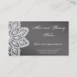 Elegantt vitsnörehår & tidsbeställning kort