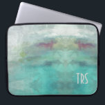 Elegantt WatercolorMonogram datorbeskyddande Laptop Sleeve<br><div class="desc">Älskvärda och nya den ska vattenfärgdatorsleeven tillfogar ett handlag av elegans till din yrkesmässiga garderob. Monogram med initialer som skapar din egna beställnings- datorsleeve.</div>