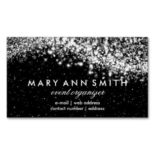 Elegantt yrkesmässigt silver som Sparkling, vinka Visitkortmagnet