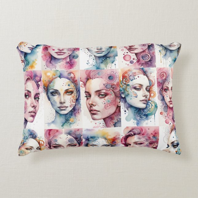 Eleganz 2-dekorfärg prydnadskudde (Framsidan)