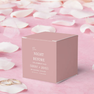 Elegeant Dusty Rosa Rehearsal Dinner Bröllopsfest Presentaskar