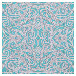 Elegent Bevackert Symmetrical Swirls Fabric Tyg