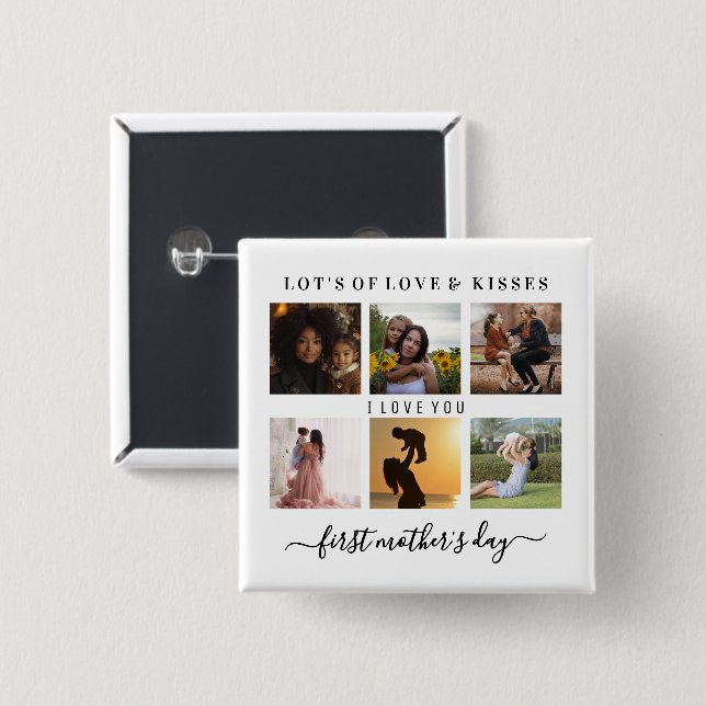 Elegent första mors dag knapp (Framsida & baksida)