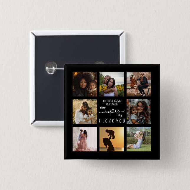 Elegent första mors dag knapp (Framsida & baksida)