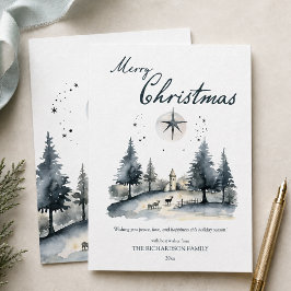 Elegent julskogsjul julkort
